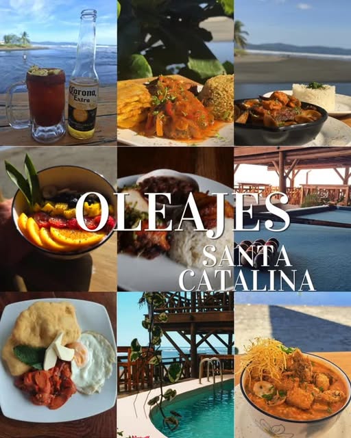 Food, pool and terrace at Oleajes Santa Catalina